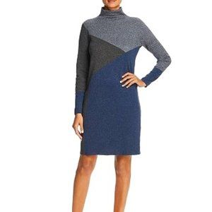 NIC+ZOE Mock Neck Knit Dress Color Block Soft Stretch Plus Size 3X